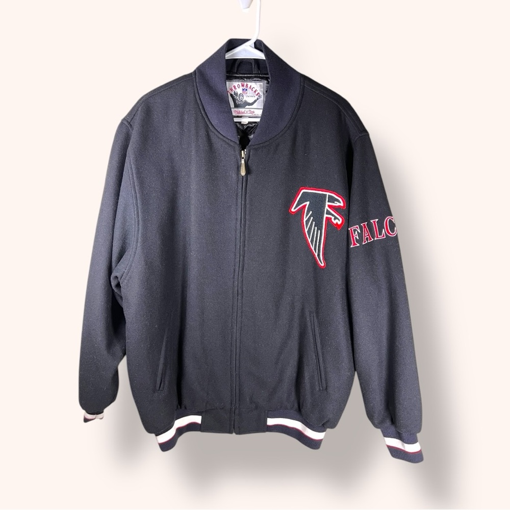 Vintage Retro NFL Atlanta Falcons Jacket, Mitchell & Ness Throwbacks, 2004 - Picture 2 of 10